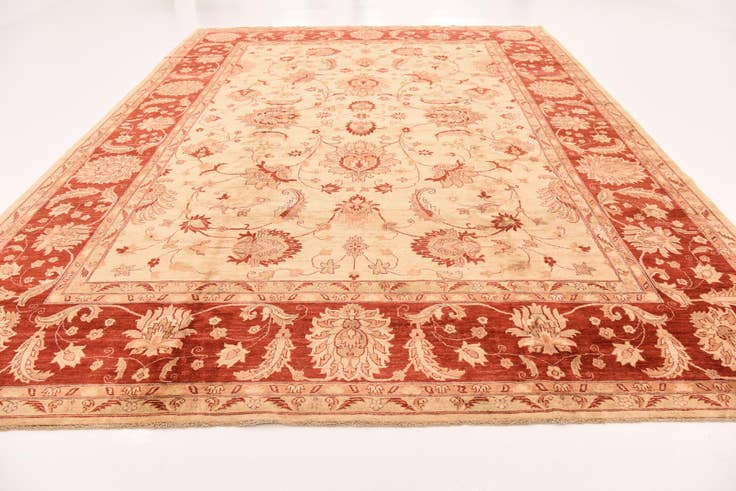 Detail image of 10' 11 x 14' 9 Hand Knotted Peshawar Ziegler Rug