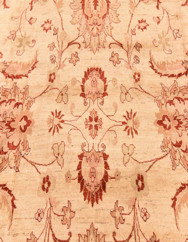 Detail image of 10' 11 x 14' 9 Hand Knotted Peshawar Ziegler Rug