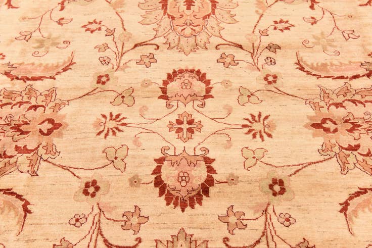 Detail image of 10' 11 x 14' 9 Hand Knotted Peshawar Ziegler Rug