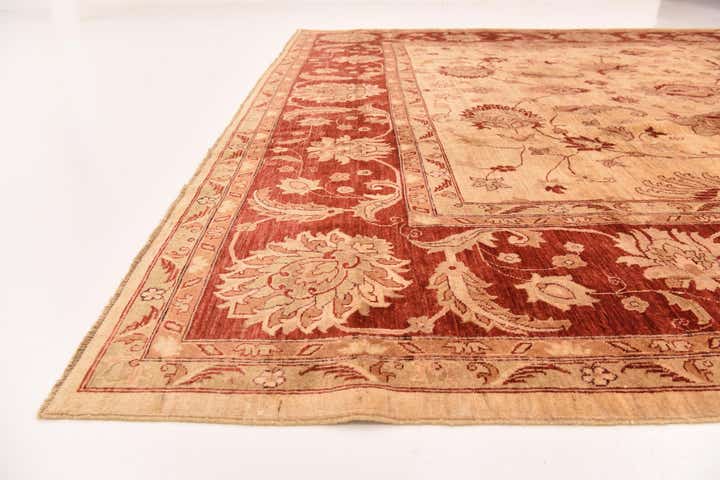 10' 11 x 14' 9 Hand Knotted Peshawar Ziegler Rug