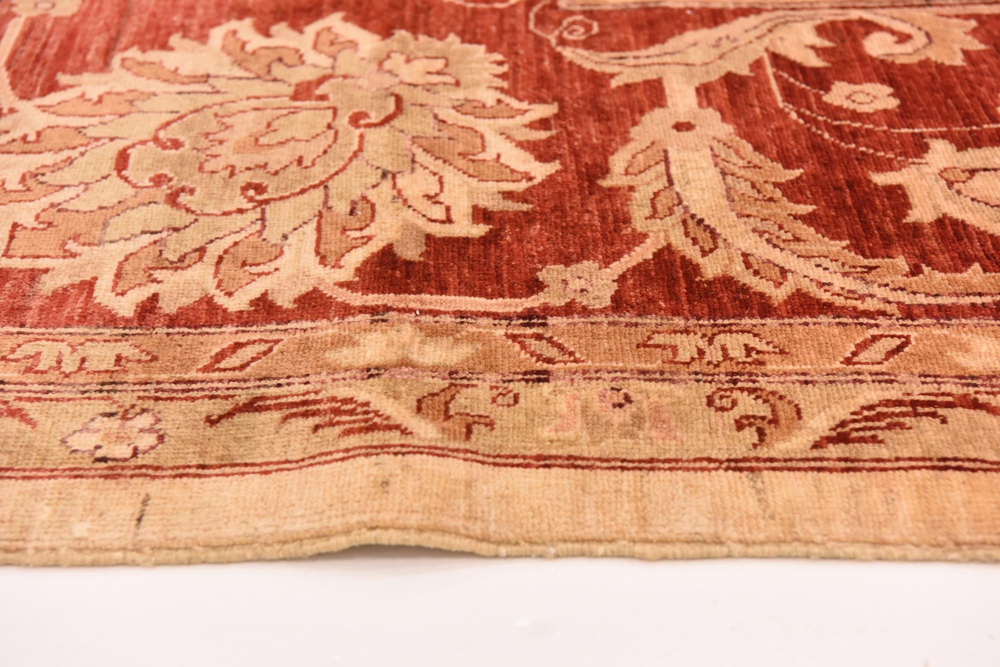 10' 11 x 14' 9 Hand Knotted Peshawar Ziegler Rug