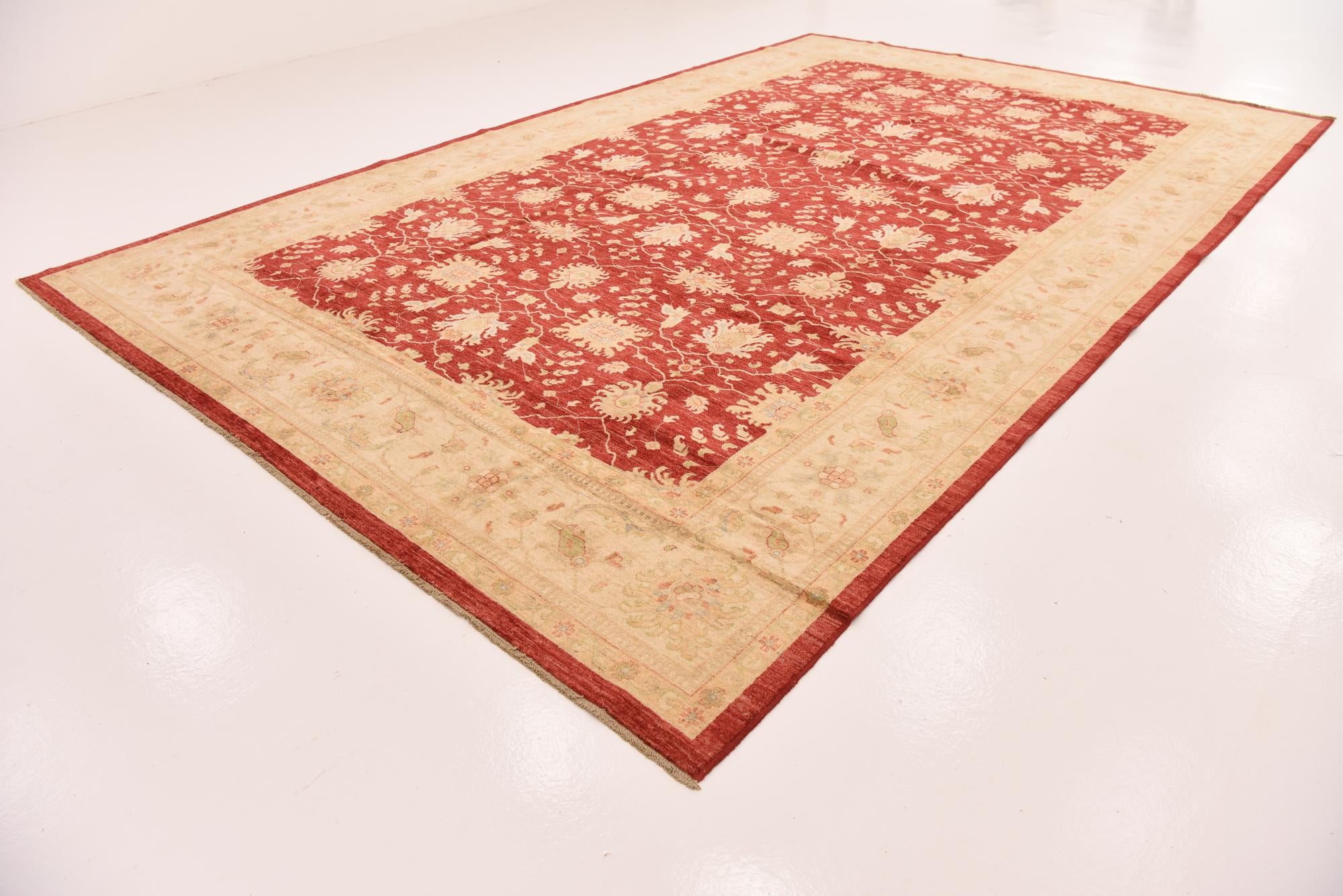10' 2 x 16' 1 Hand Knotted Peshawar Ziegler Rug