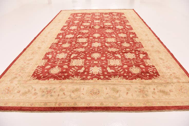 Detail image of 10' 2 x 16' 1 Hand Knotted Peshawar Ziegler Rug