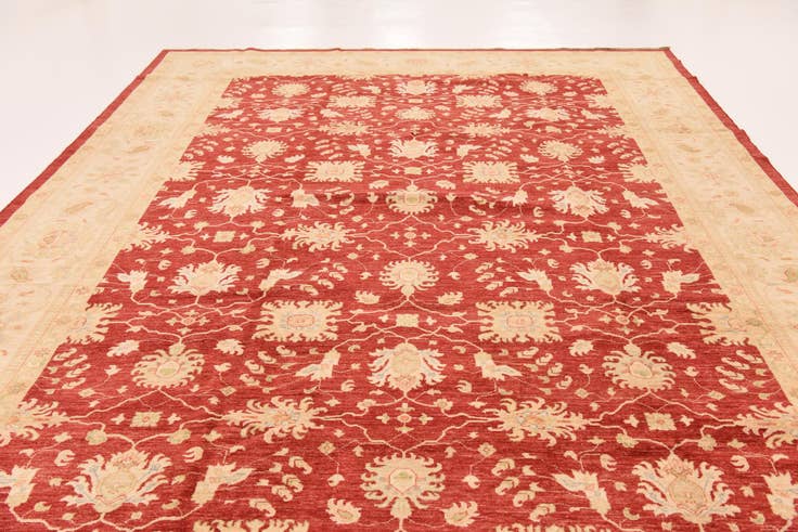 Detail image of 10' 2 x 16' 1 Hand Knotted Peshawar Ziegler Rug