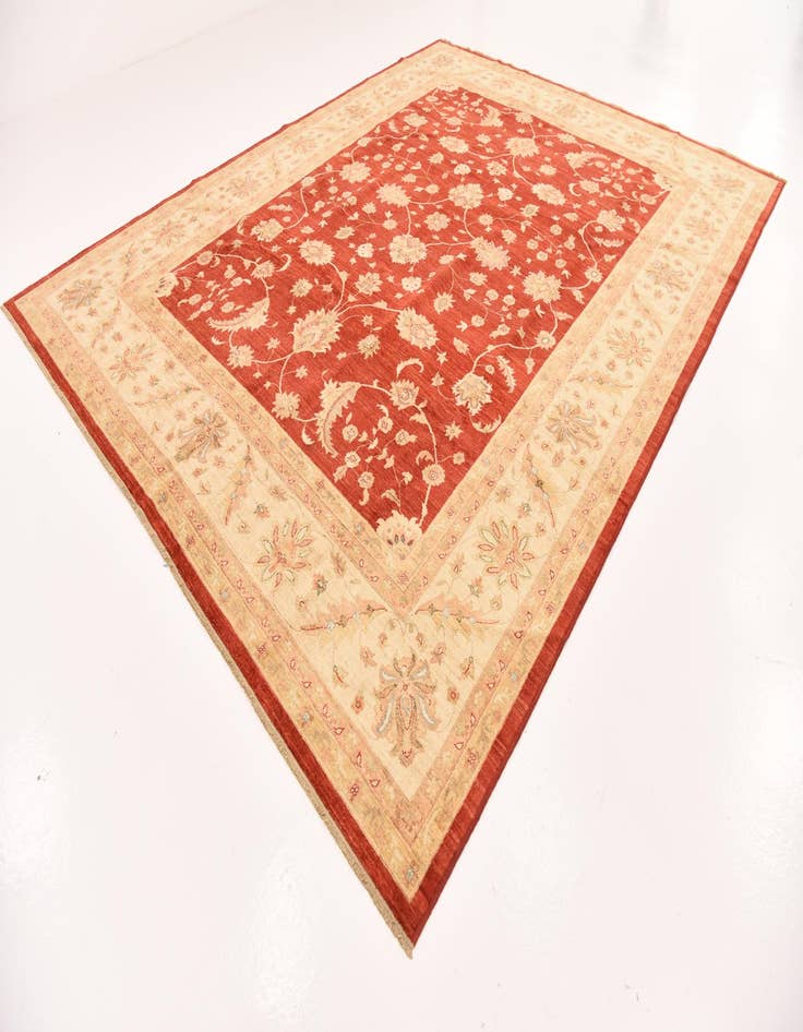 Detail image of 10' 2 x 12' 10  Hand Knotted Peshawar Ziegler Rug