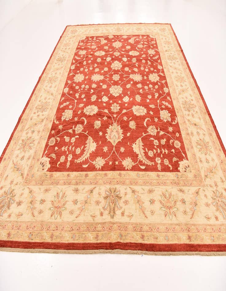 Detail image of 10' 2 x 12' 10  Hand Knotted Peshawar Ziegler Rug