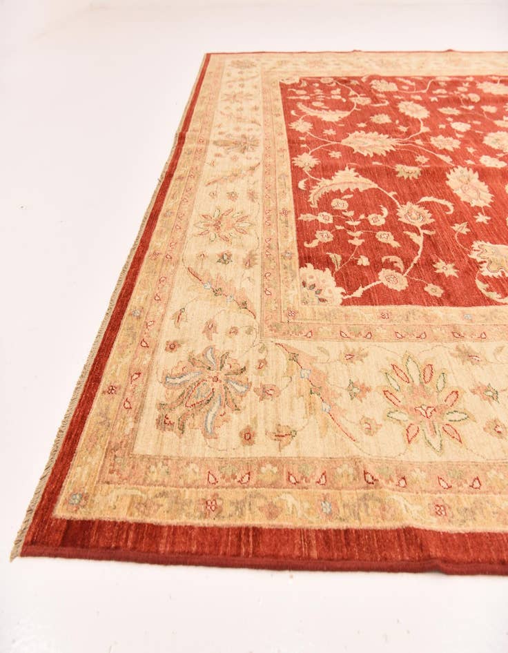 Detail image of 10' 2 x 12' 10  Hand Knotted Peshawar Ziegler Rug