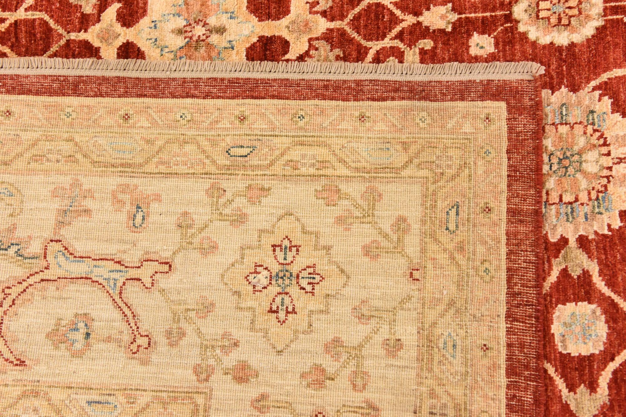 9' 10 x 12' 10 Hand Knotted Peshawar Ziegler Rug