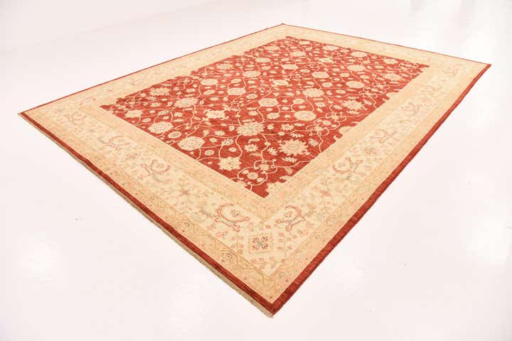 9' 10 x 12' 10 Hand Knotted Peshawar Ziegler Rug