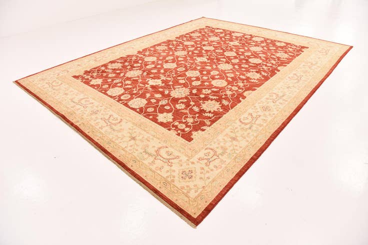 Detail image of 9' 10 x 12' 10 Hand Knotted Peshawar Ziegler Rug