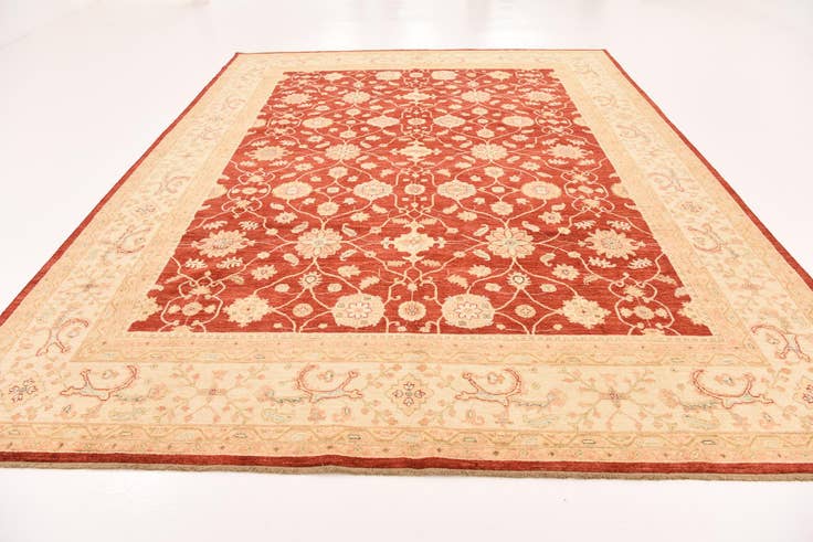 Detail image of 9' 10 x 12' 10 Hand Knotted Peshawar Ziegler Rug