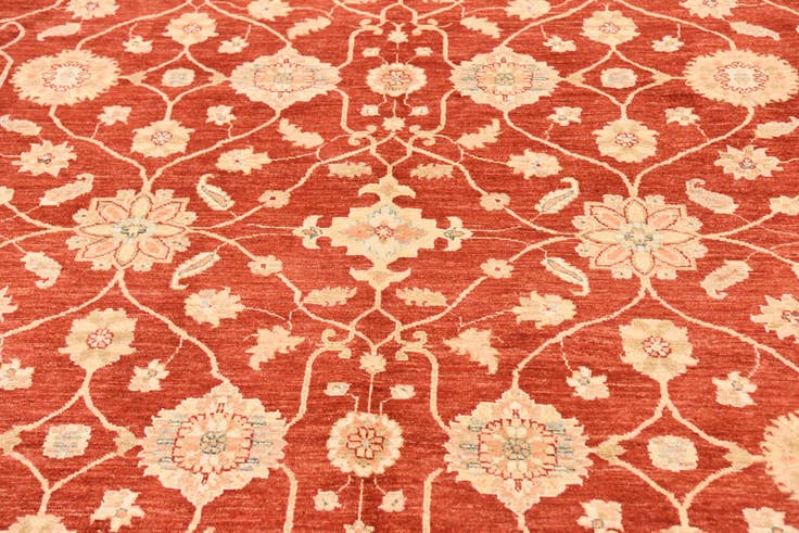 Detail image of 9' 10 x 12' 10 Hand Knotted Peshawar Ziegler Rug