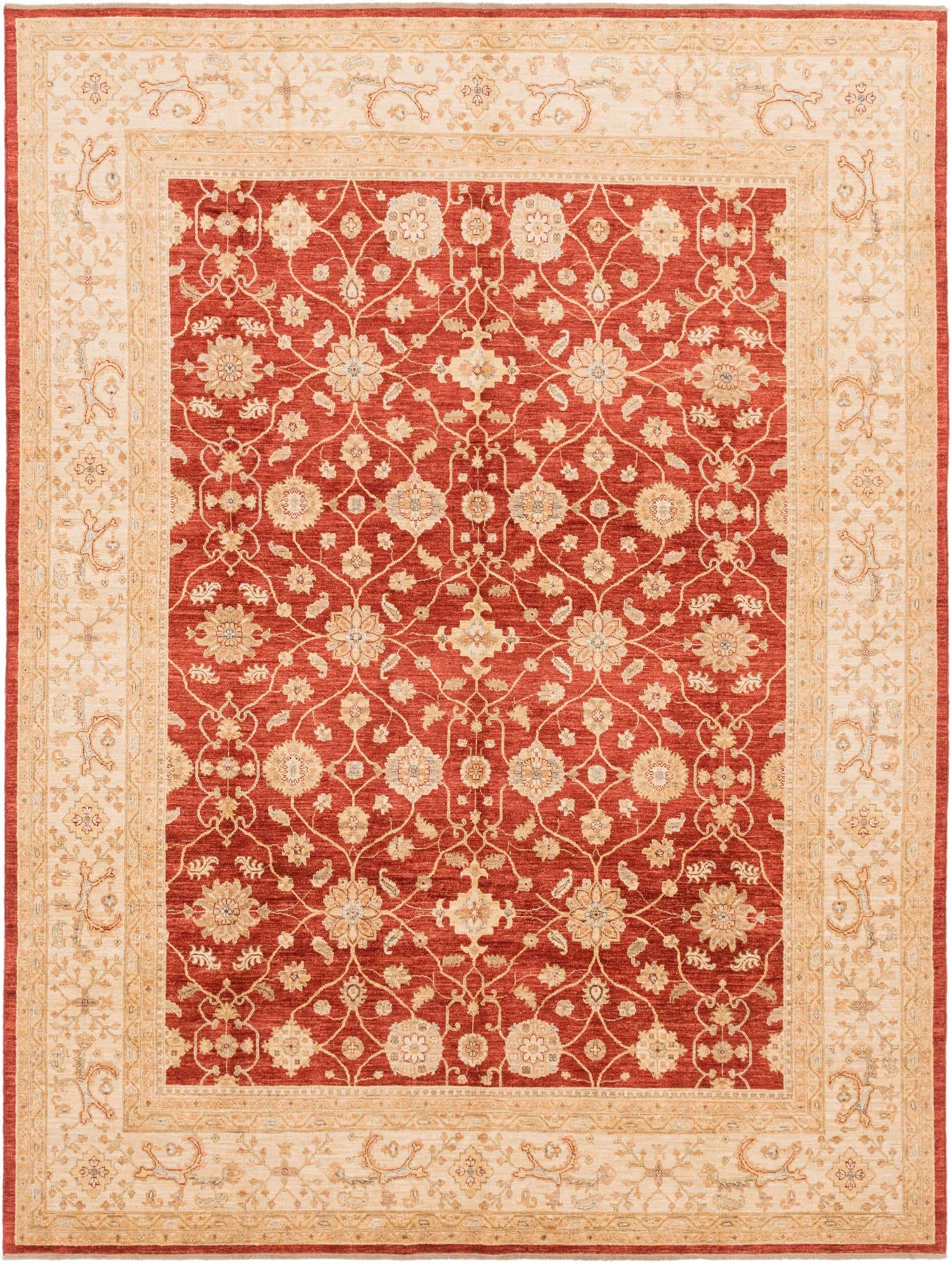 9' 10 x 12' 10 Hand Knotted Peshawar Ziegler Rug