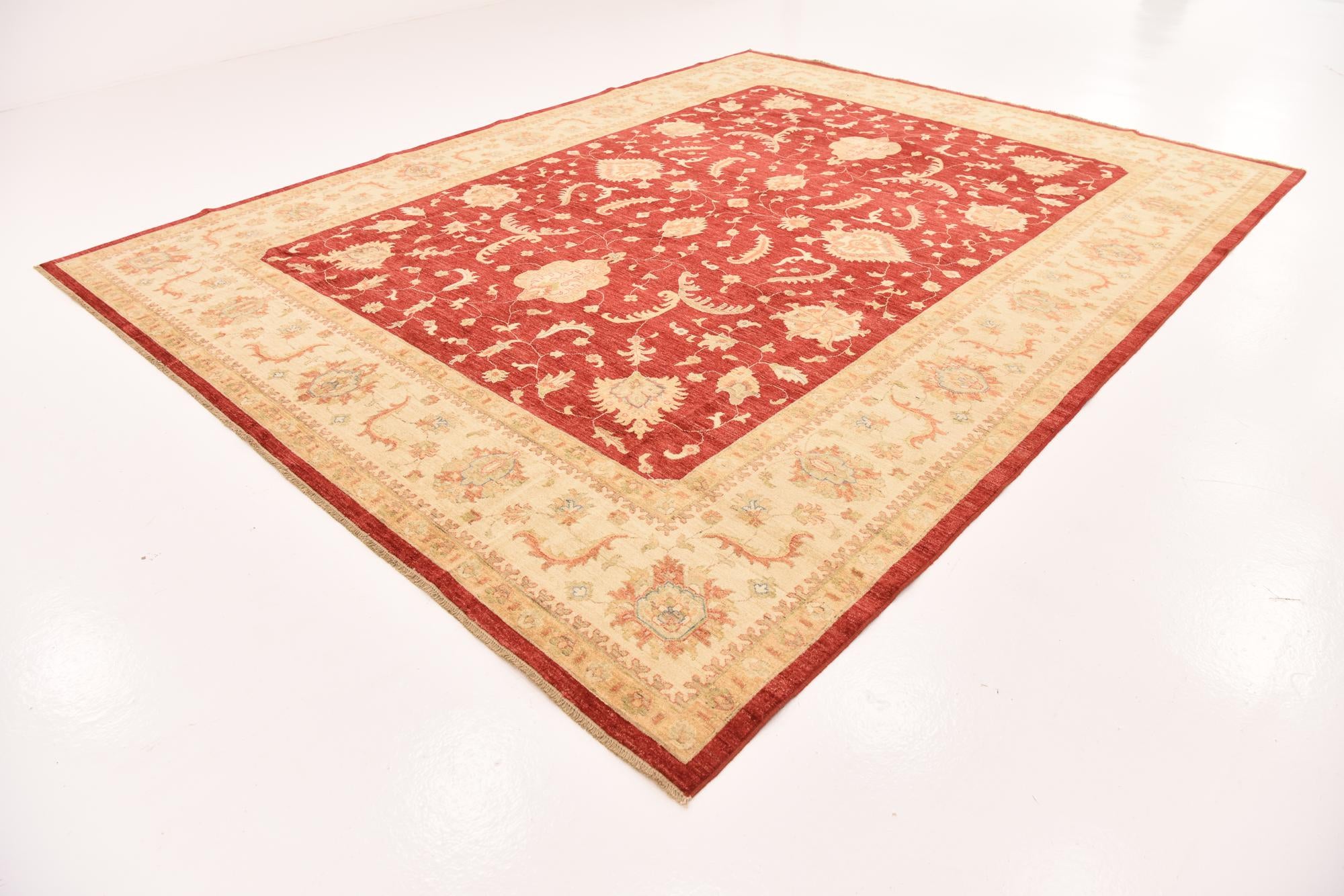 10' x 12' 11 Hand Knotted Peshawar Ziegler Rug