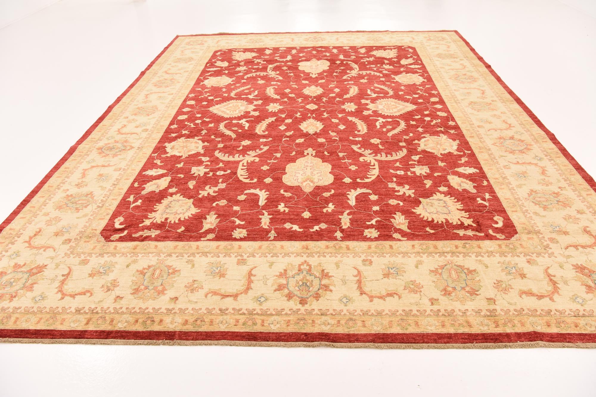 10' x 12' 11 Hand Knotted Peshawar Ziegler Rug