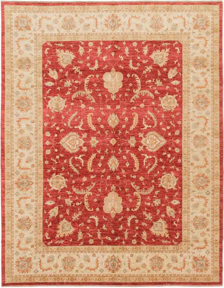 Detail image of 10' x 12' 11 Hand Knotted Peshawar Ziegler Rug