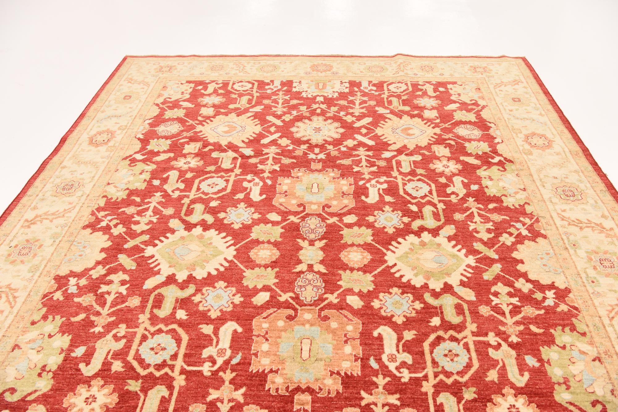 8' 4 x 11' 7 Hand Knotted Peshawar Ziegler Rug