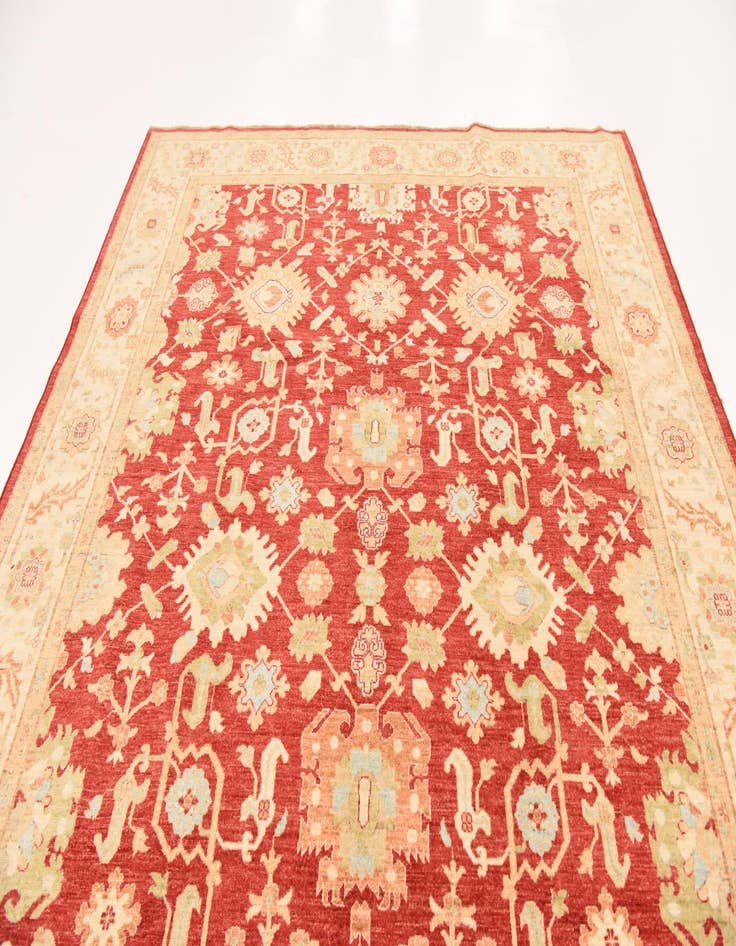 Detail image of 8' 4 x 11' 7 Hand Knotted Peshawar Ziegler Rug