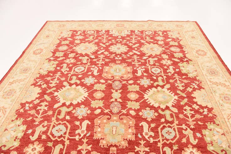 Detail image of 8' 4 x 11' 7 Hand Knotted Peshawar Ziegler Rug