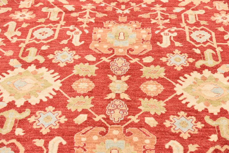 Detail image of 8' 4 x 11' 7 Hand Knotted Peshawar Ziegler Rug