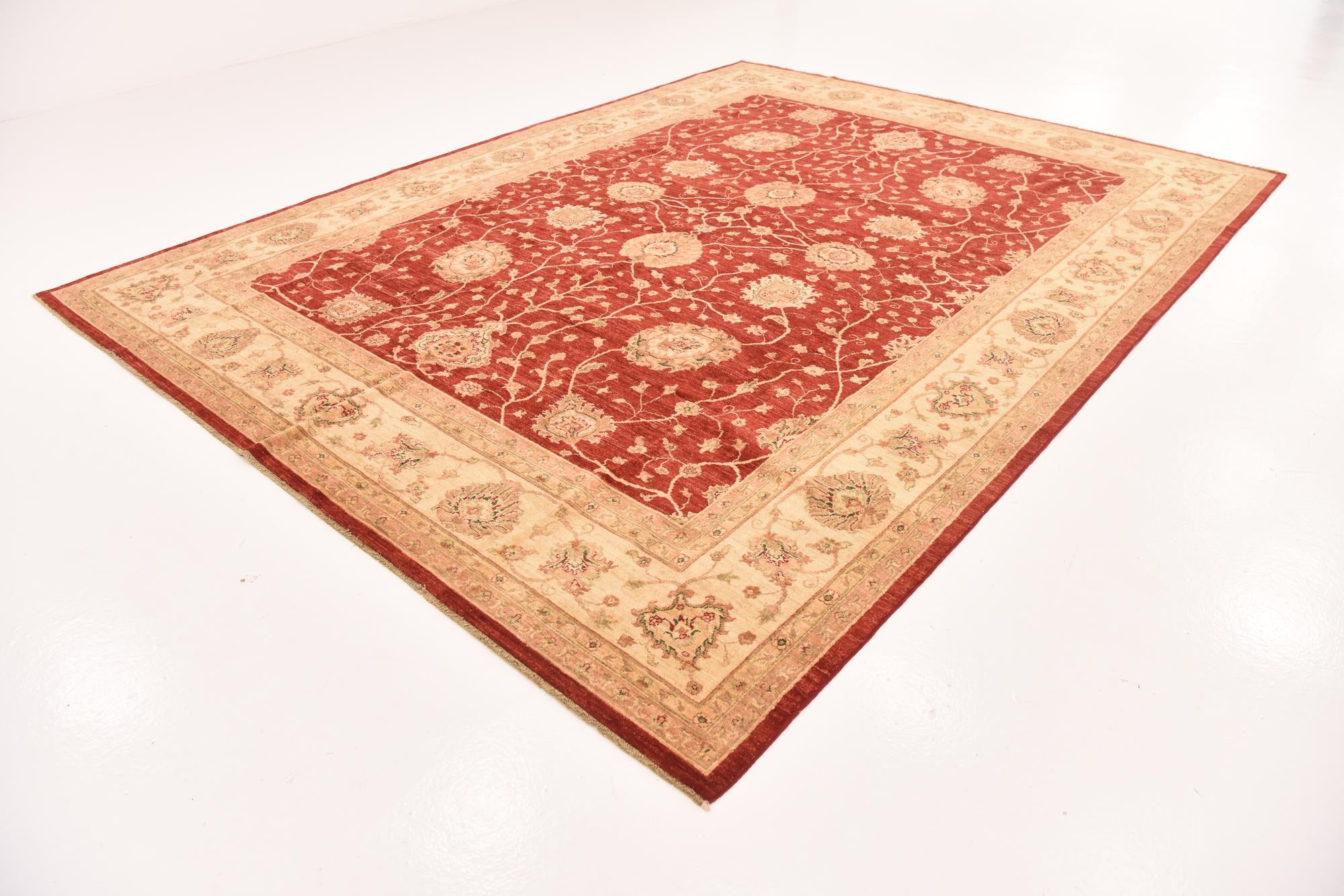 9' 5 x 12' 8 Hand Knotted Peshawar Ziegler Rug