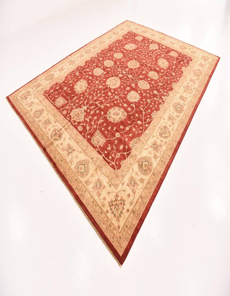 Detail image of 9' 5 x 12' 8 Hand Knotted Peshawar Ziegler Rug