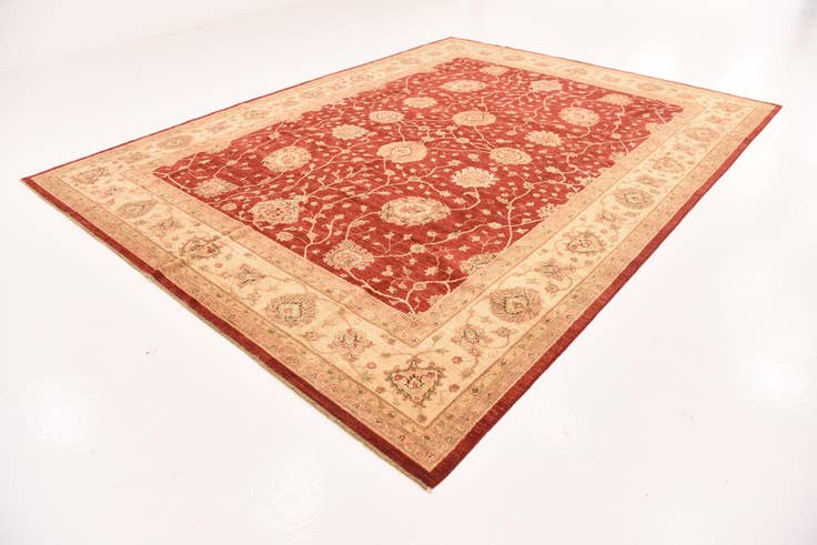 Detail image of 9' 5 x 12' 8 Hand Knotted Peshawar Ziegler Rug