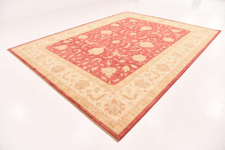 10' x 12' 10 Hand Knotted Peshawar Ziegler Rug