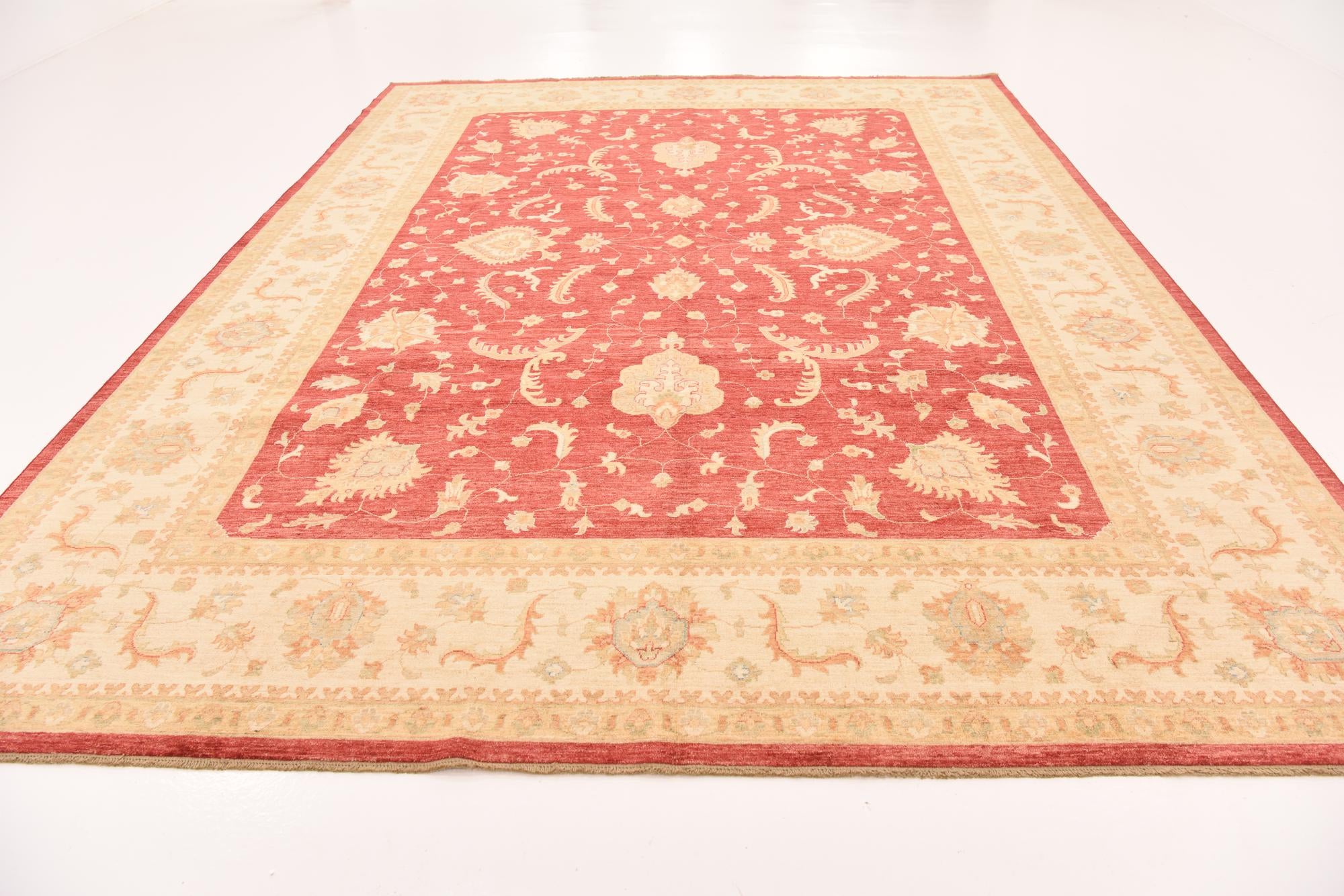 10' x 12' 10 Hand Knotted Peshawar Ziegler Rug
