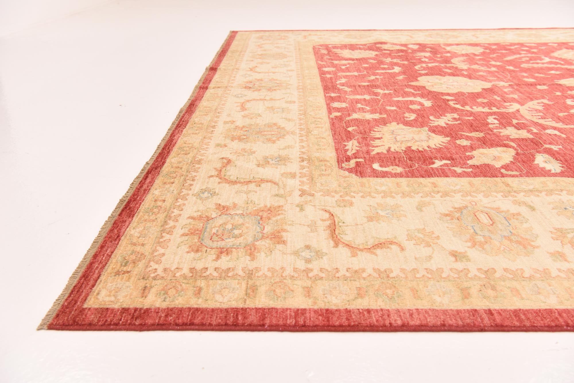 10' x 12' 10 Hand Knotted Peshawar Ziegler Rug