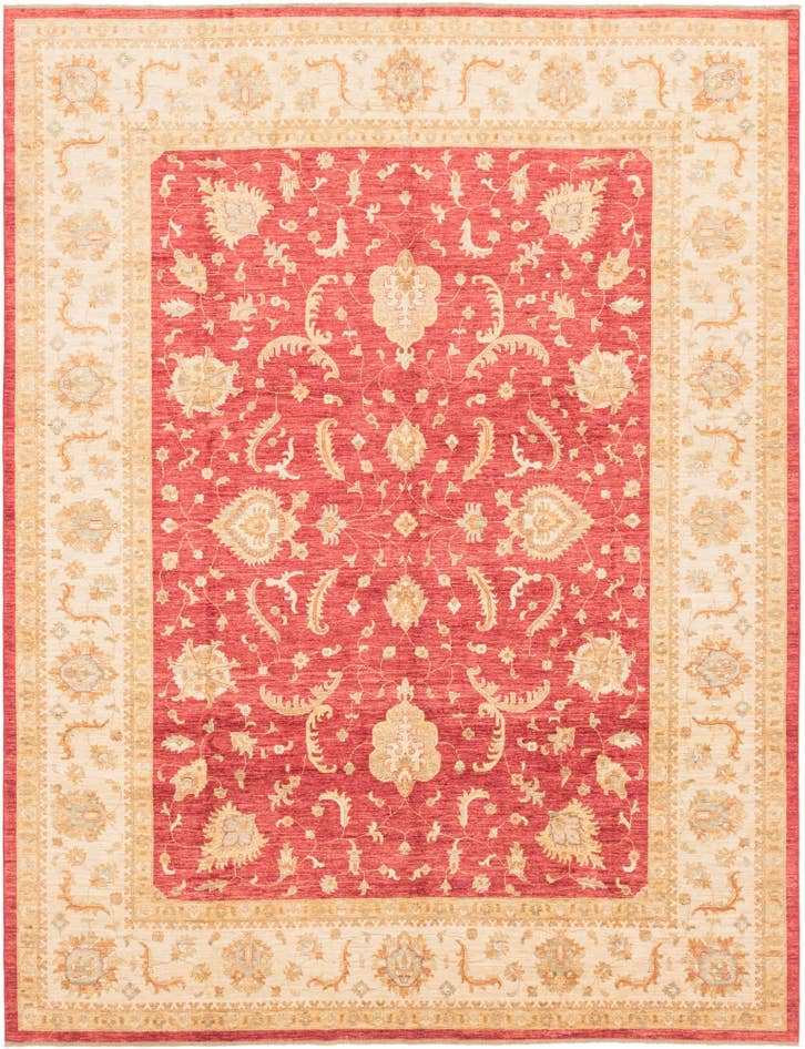 Detail image of 10' x 12' 10 Hand Knotted Peshawar Ziegler Rug