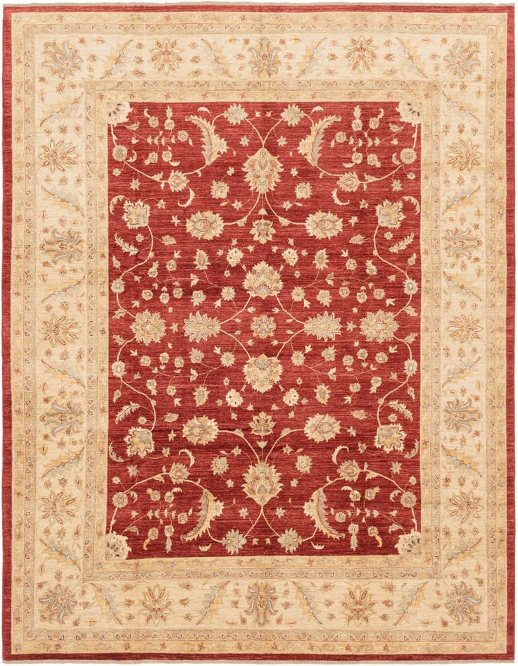 Detail image of 10' 2 x 12' 10 Hand Knotted Peshawar Ziegler Rug
