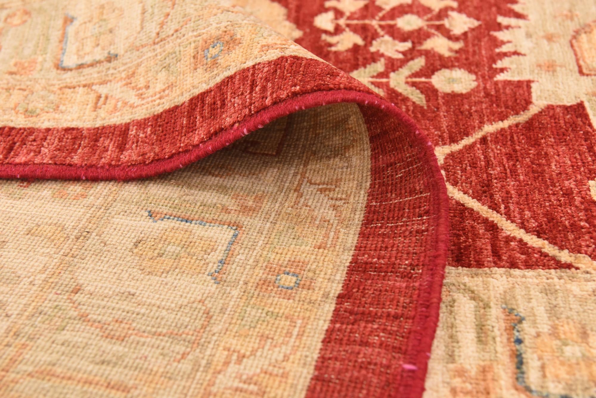 10' x 13' Hand Knotted Peshawar Ziegler Rug