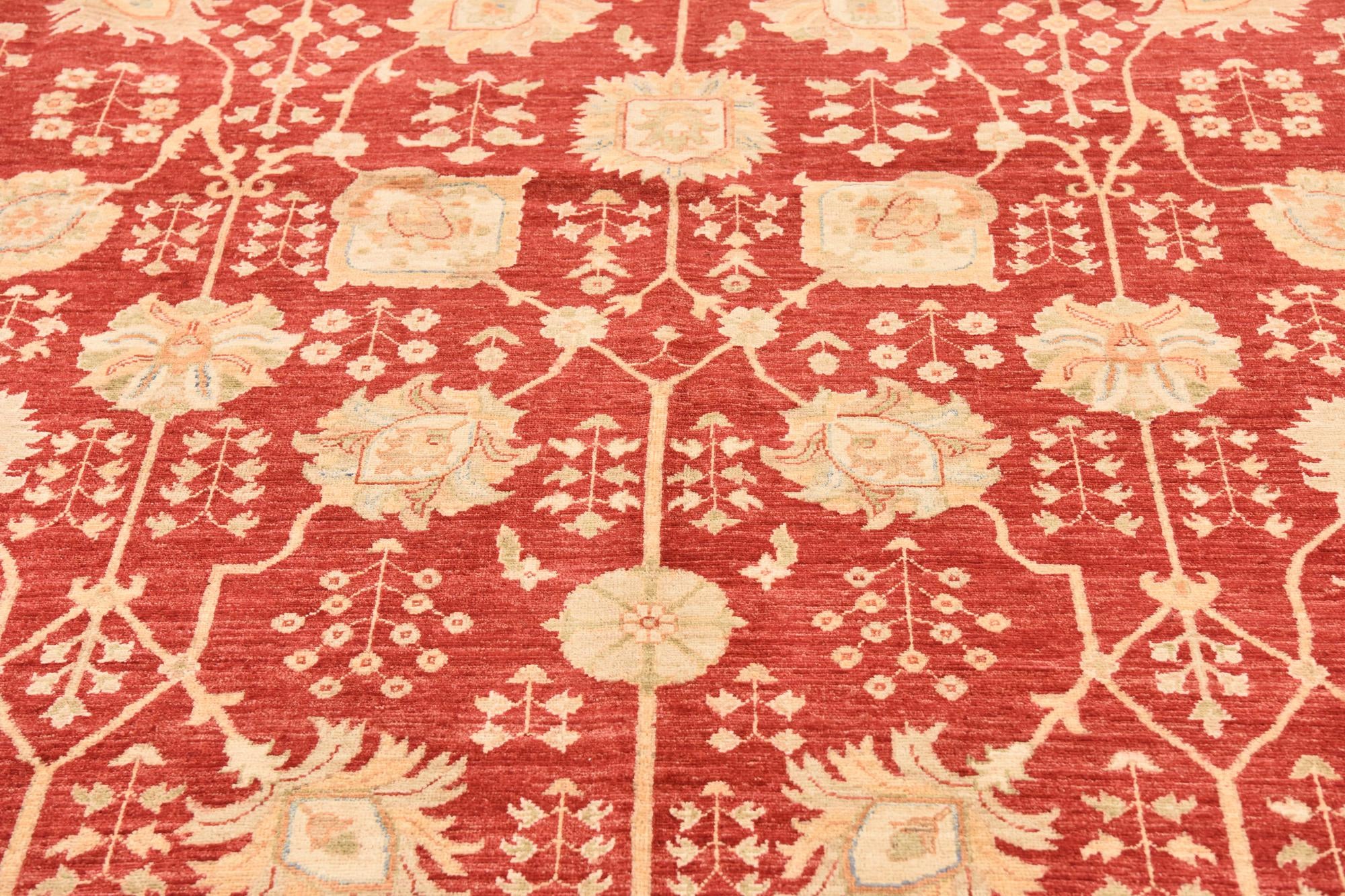 10' x 13' Hand Knotted Peshawar Ziegler Rug