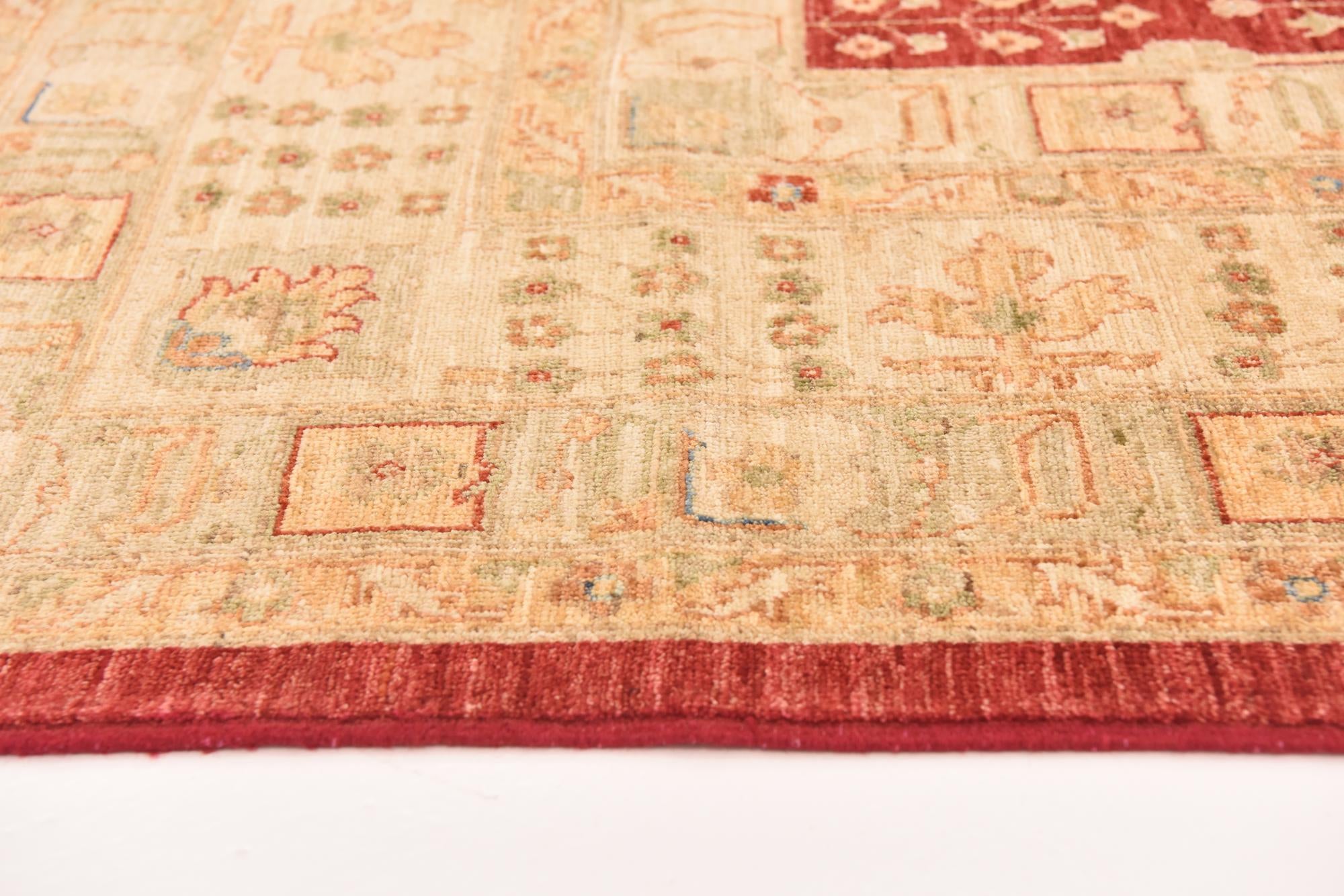 10' x 13' Hand Knotted Peshawar Ziegler Rug