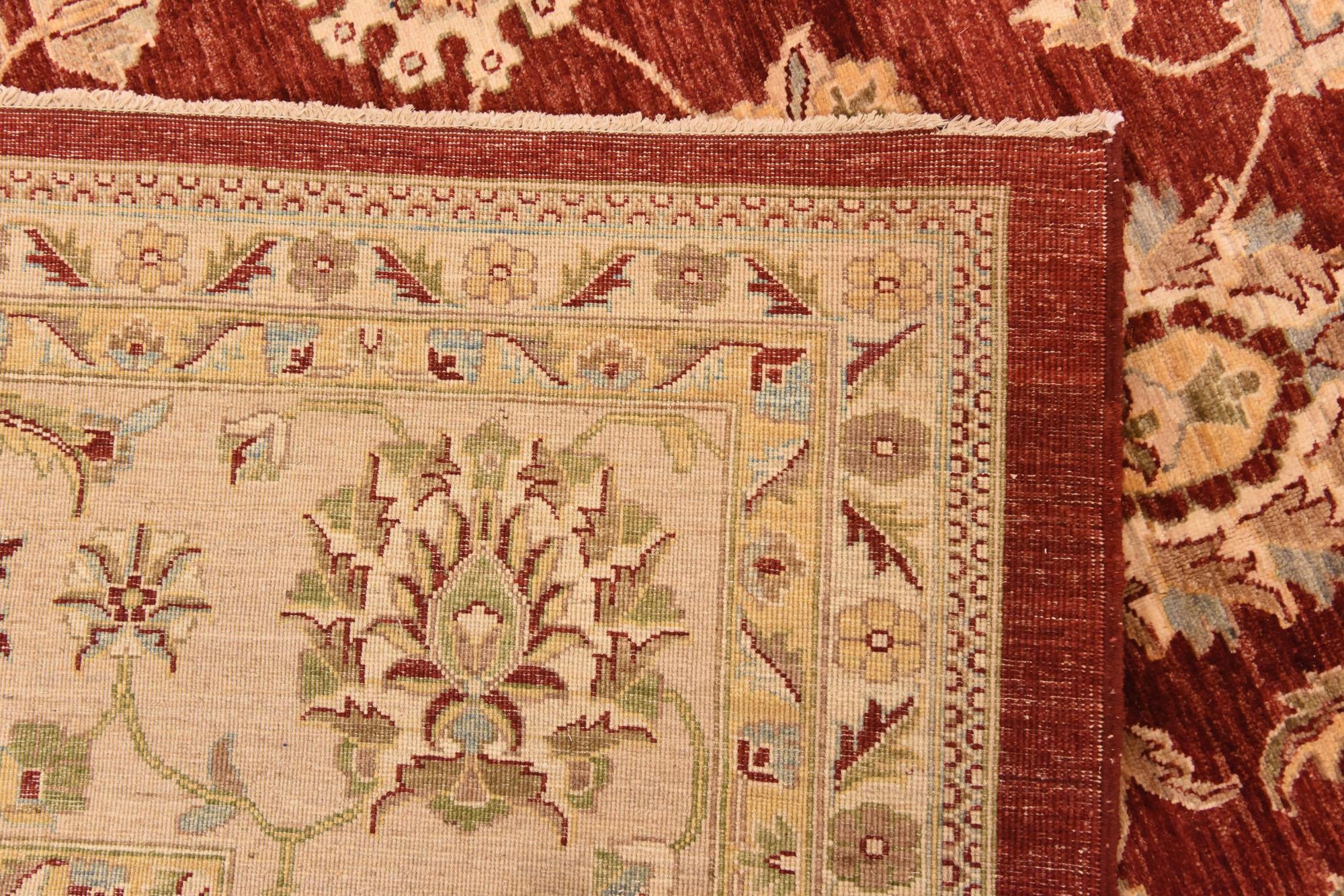 13' 4 x 17' 2 Hand Knotted Peshawar Ziegler Rug