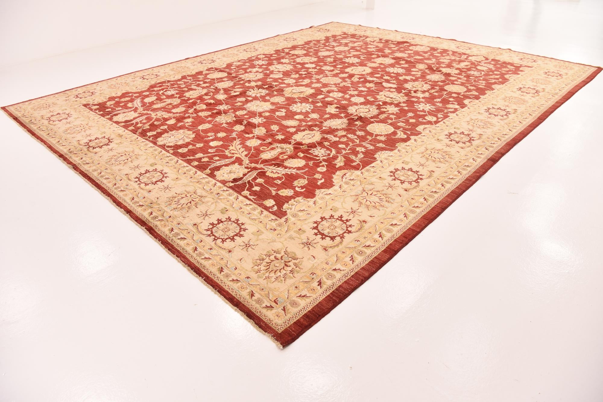 13' 4 x 17' 2 Hand Knotted Peshawar Ziegler Rug