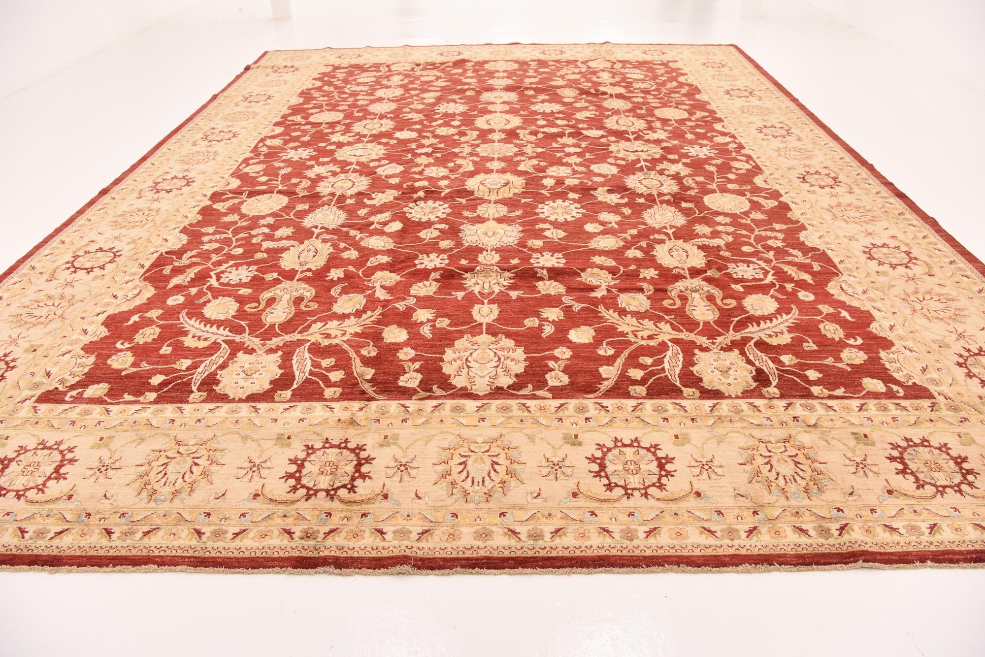 13' 4 x 17' 2 Hand Knotted Peshawar Ziegler Rug