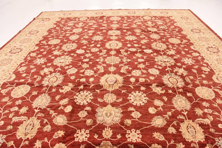 Detail image of 13' 4 x 17' 2 Hand Knotted Peshawar Ziegler Rug