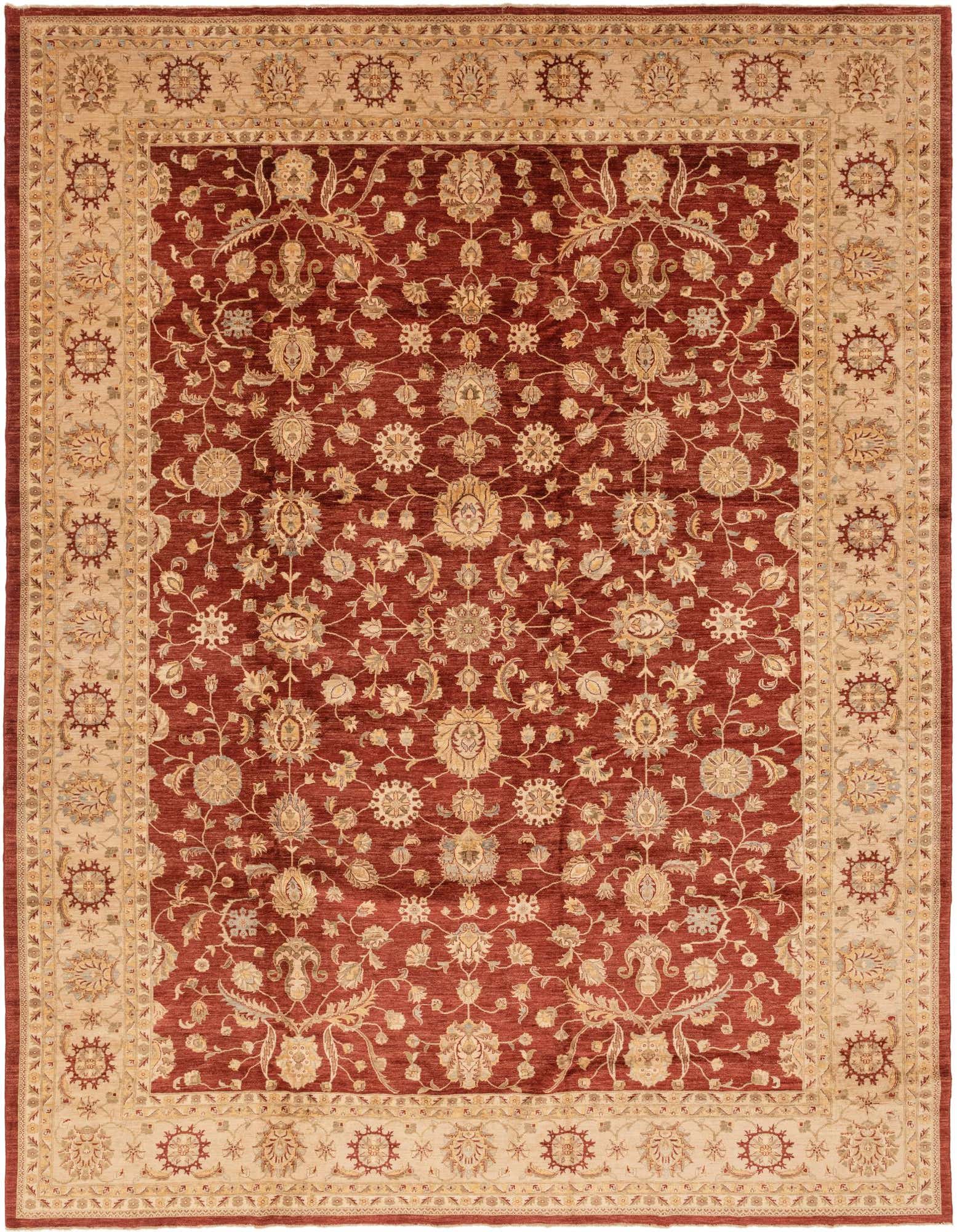 13' 4 x 17' 2 Hand Knotted Peshawar Ziegler Rug