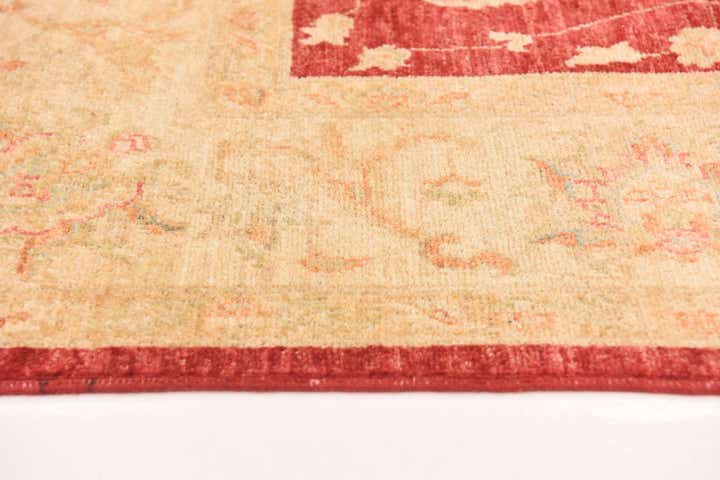 6' 7 x 10' Hand Knotted Peshawar Ziegler Rug