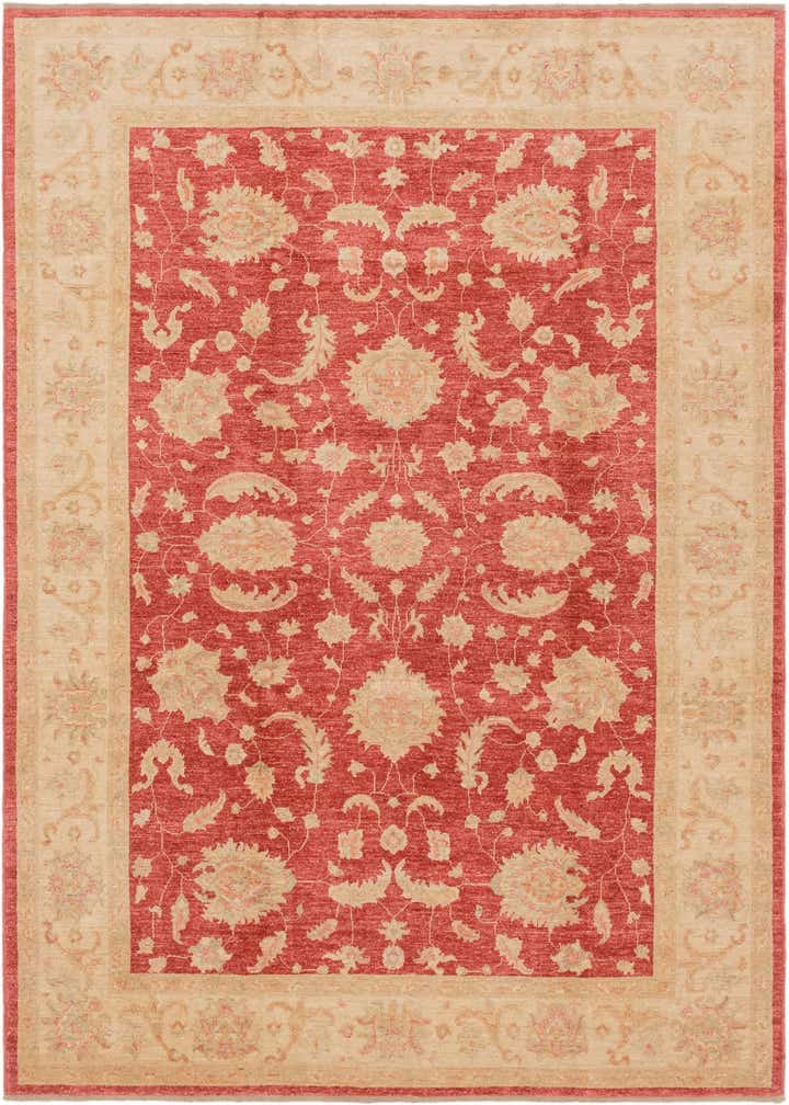 6' 7 x 10' Hand Knotted Peshawar Ziegler Rug