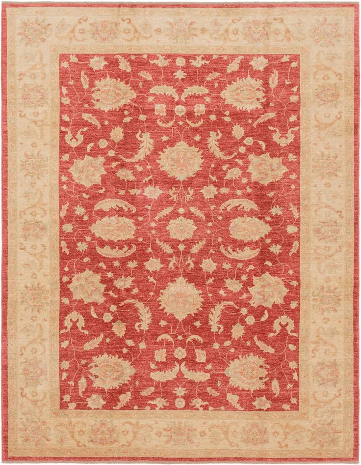 Detail image of 6' 7 x 10' Hand Knotted Peshawar Ziegler Rug