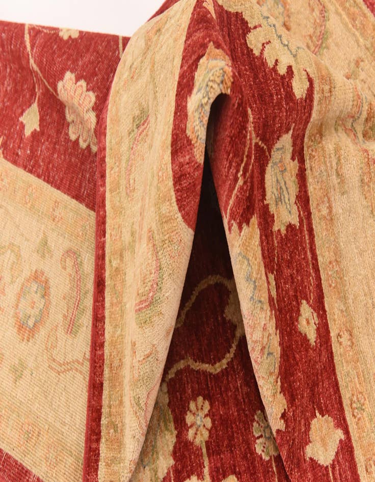 Detail image of 6' 9 x 9' 9 Hand Knotted Peshawar Ziegler Rug