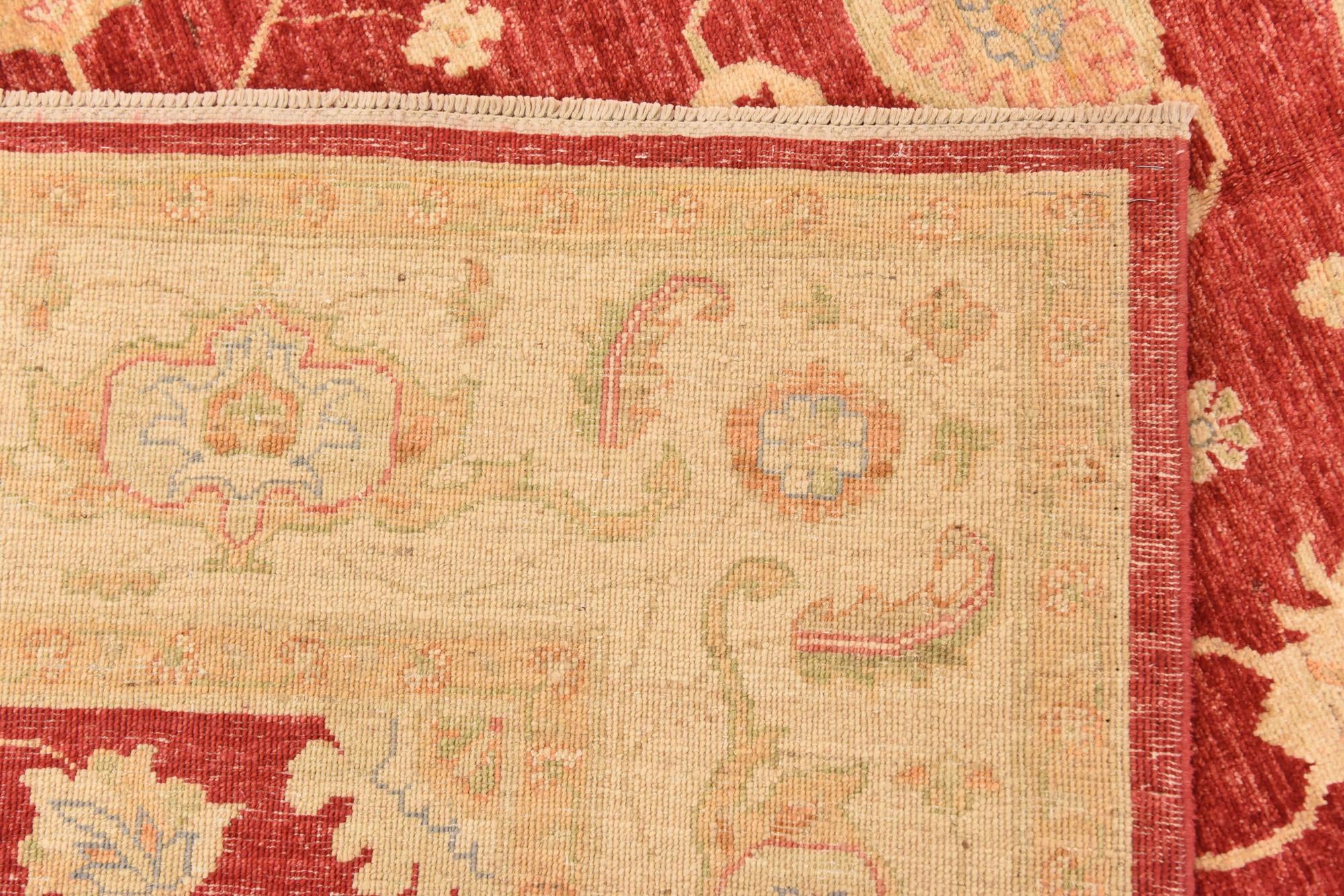 6' 9 x 9' 9 Hand Knotted Peshawar Ziegler Rug