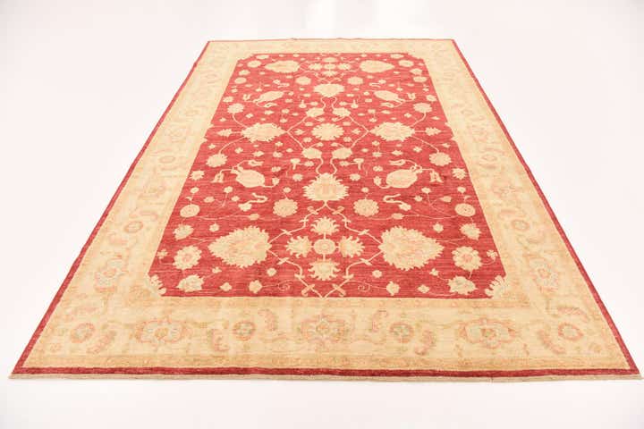 6' 9 x 9' 9 Hand Knotted Peshawar Ziegler Rug
