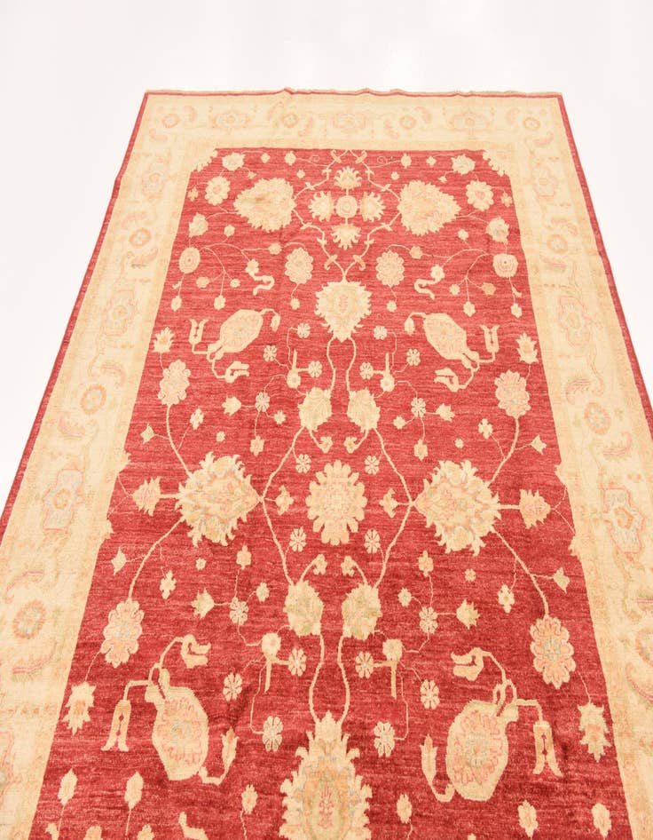 Detail image of 6' 9 x 9' 9 Hand Knotted Peshawar Ziegler Rug