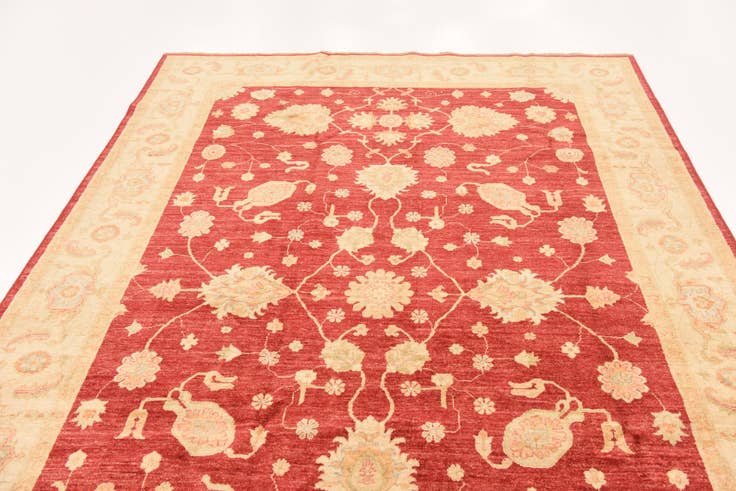 Detail image of 6' 9 x 9' 9 Hand Knotted Peshawar Ziegler Rug