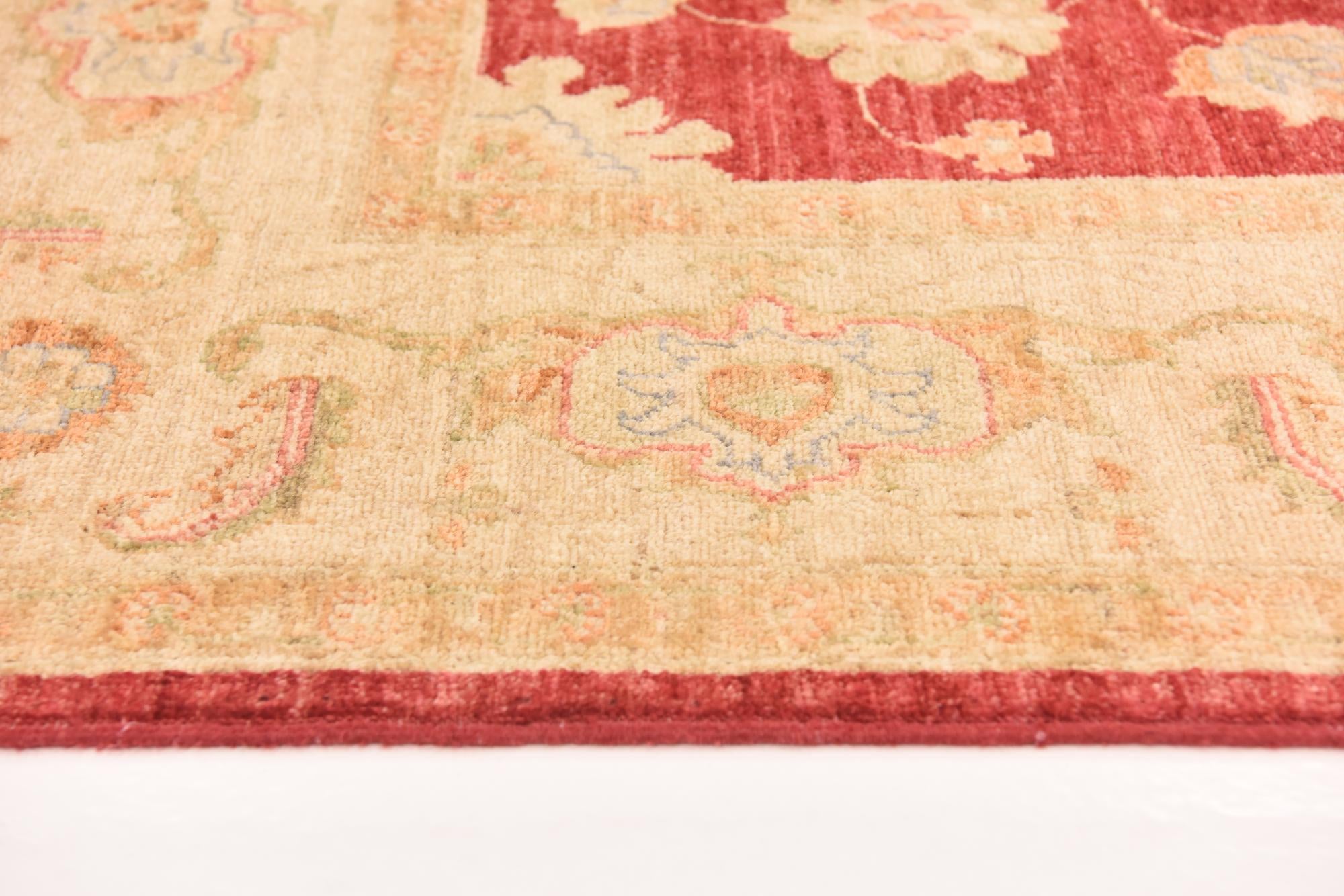 6' 9 x 9' 9 Hand Knotted Peshawar Ziegler Rug