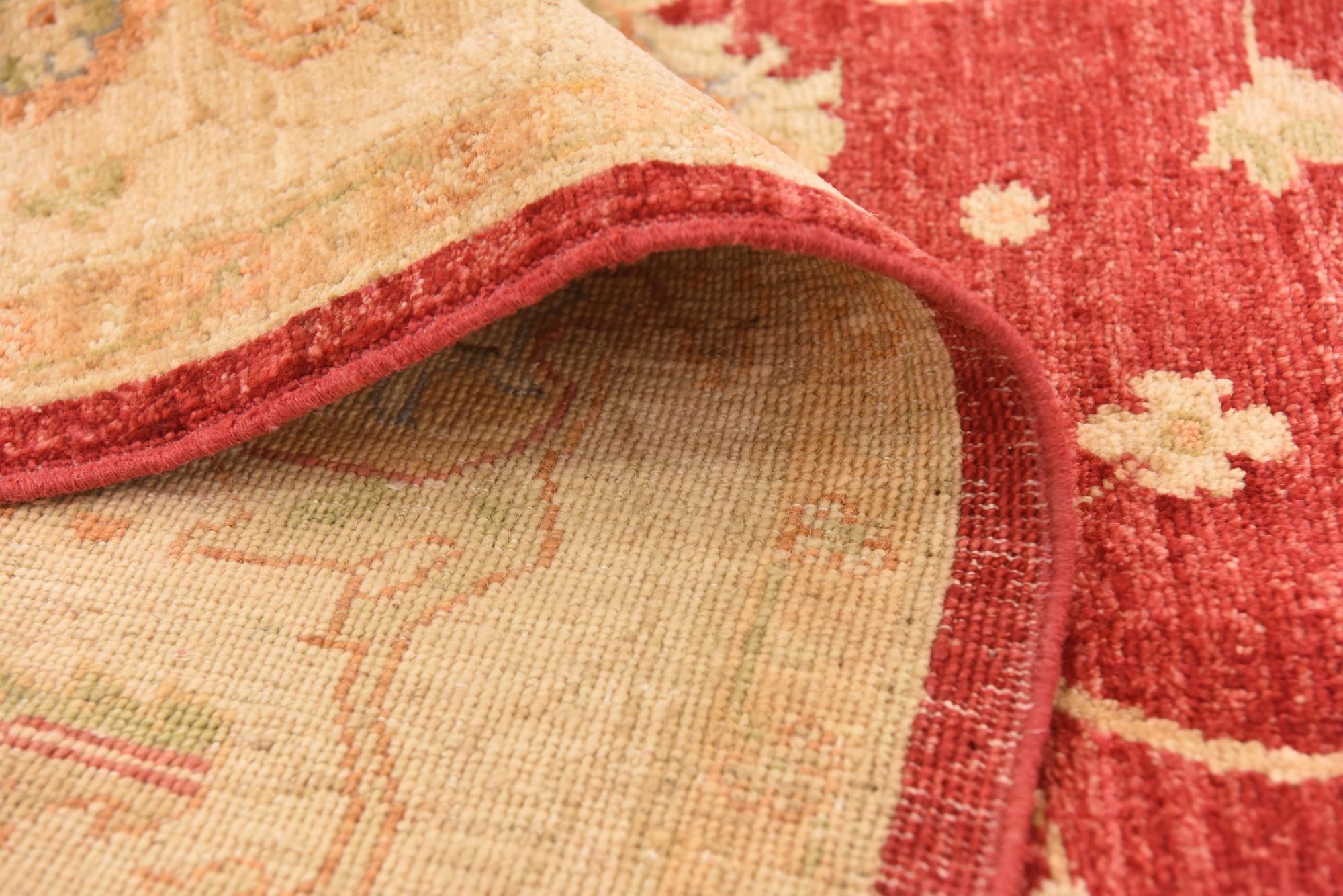 6' 9 x 9' 9 Hand Knotted Peshawar Ziegler Rug